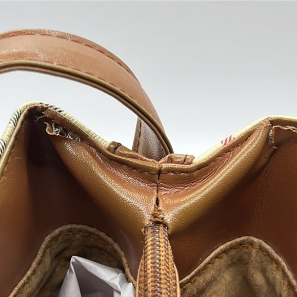 Burberrys Coated Canvas Nova check tote small handbag Purse 7"H 9"W vintage - Picture 4 of 15